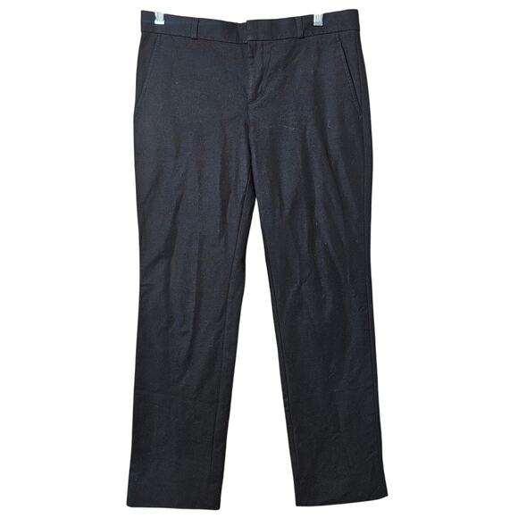 Banana Republic Black Flat Front Dress Pants Size 6 - Picture 1 of 5